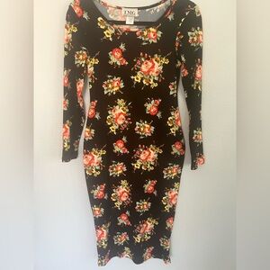 Vintage TMG Floral Print Maxi Dress